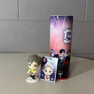 BTS RM Mini Figure and Metal BTS Tumbler